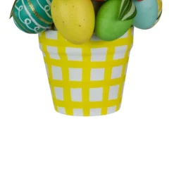 Northlight 17" Colorful Easter Egg Tree In Yellow Gingham Pot -Northlight GUEST 797390aa 2534 4328 9b3e 5a292dfdaa61