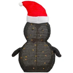 Northlight 28" LED Lighted Tinsel Penguin In Santa Hat Outdoor Christmas Decoration -Northlight GUEST 799e702c 3416 4008 962f e966880982ac