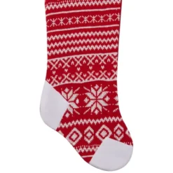 Northlight 21.5" Red And White Knitted Snowflake Christmas Stocking With Fleece Cuff 9 Northlight 21.5" Red And White Knitted Snowflake Christmas Stocking With Fleece Cuff -Northlight GUEST 7b1e5775 f4ec 48c6 8658 0154a66e1db6