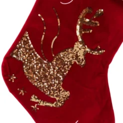 Northlight Reindeer And Snowflake Sequin Christmas Stockings - 20" - Red And White - Set Of 2 -Northlight GUEST 7b5076a0 197b 4db2 aa3c 4378234a9aa5