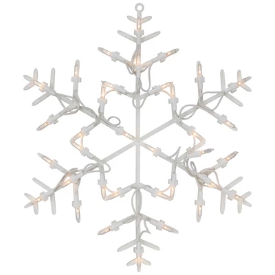 Northlight 13.5" Lighted Snowflake Christmas Window Silhouette Decoration 4 Northlight 13.5" Lighted Snowflake Christmas Window Silhouette Decoration - Image 2