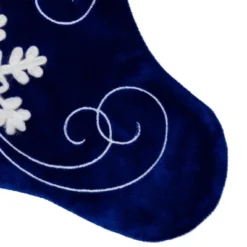Northlight 20.5-Inch Royal Blue Velvet And White Snowflake Christmas Stocking -Northlight GUEST 7d1d810b c6c2 4df4 ab24 58e59a401e3e