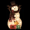 Northlight 31" Pre-Lit White And Black Snowman With Gifts Outdoor Christmas Decor -Northlight GUEST 7d1ed027 4a18 466f 9dd2 47bf615e0c39