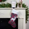 Northlight 20" Black And Red Tartan Reindeer Christmas Stocking With Cuff -Northlight GUEST 7f394e5a 750b 4b0f aac6 8477cf737982