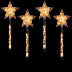 Northlight Lighted Star Christmas Outdoor Pathway Markers - 26" - Set Of 4 -Northlight GUEST 7febdecd 8619 47bc b079 b6d80b699c10