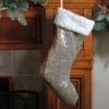 Northlight 18" Gold Paillette Sequins Christmas Stocking With High Pile Fleece Cuff 1 Northlight 18" Gold Paillette Sequins Christmas Stocking With High Pile Fleece Cuff -Northlight GUEST 80c9d753 a1a4 400b 8b14 f09a78fe2614