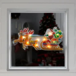Northlight 23" Lighted Santa And Reindeer Christmas Window Silhouette -Northlight GUEST 80d9c990 484d 4f00 b1f6 bc320a4c6060