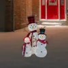 Northlight Lighted Tinsel Snowmen Family Christmas Outdoor Decorations - Clear Lights - Set Of 3 -Northlight GUEST 810ed866 0550 44da 988d 37bc16e58be0