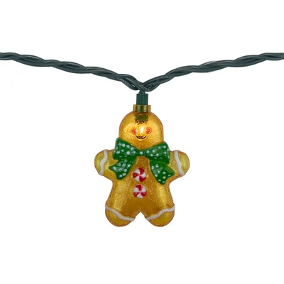 Northlight Gingerbread Man With Bowties Christmas Light Set - Clear - 7.5' Green Wire - 10ct 7 Northlight Gingerbread Man With Bowties Christmas Light Set - Clear - 7.5' Green Wire - 10ct - Image 5