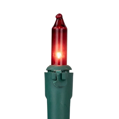 Northlight Mini Incandescent Christmas Lights - Red And Clear - 20.25' Green Wire - 100ct 5 Northlight Mini Incandescent Christmas Lights - Red And Clear - 20.25' Green Wire - 100ct - Image 3