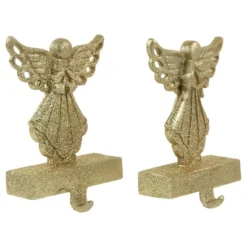Northlight Angel Glittered Christmas Stocking Holders - 5.5" - Gold - Set Of 2 12 Northlight Angel Glittered Christmas Stocking Holders - 5.5" - Gold - Set Of 2 -Northlight GUEST 83f7d42f ecac 49e9 8d35 8ea09d46ffa6