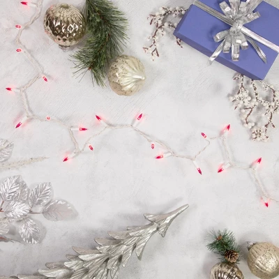 Northlight Mini Incandescent Christmas Lights - Pink - 20.25' White Wire - 100ct 3 Northlight Mini Incandescent Christmas Lights - Pink - 20.25' White Wire - 100ct