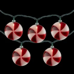 Northlight 10 Count Peppermint Candy Christmas Light Set, 6ft Green Wire 10 Northlight 10 Count Peppermint Candy Christmas Light Set, 6ft Green Wire -Northlight GUEST 8461b838 d084 4ae2 8ad7 8509143f9426