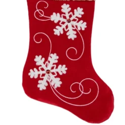 Northlight 20.5-Inch Red And White Velvet With White Snowflake Christmas Stocking 8 Northlight 20.5-Inch Red And White Velvet With White Snowflake Christmas Stocking -Northlight GUEST 854813ea 89da 4a18 a30b 704460fb73c5