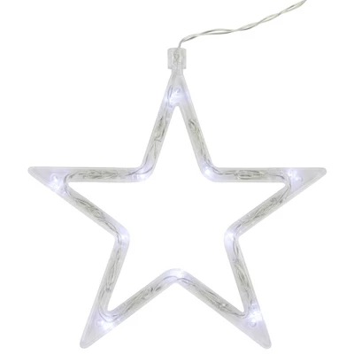 Northlight LED Stars Christmas Icicle Lights - Pure White - 8.25' Clear Wire - 12ct 5 Northlight LED Stars Christmas Icicle Lights - Pure White - 8.25' Clear Wire - 12ct - Image 3