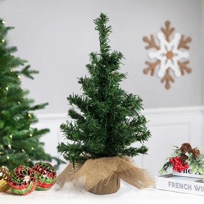 Northlight 1.5 FT Unlit Artificial Christmas Tree Mixed Green Pine In Burlap Base 3 Northlight 1.5 FT Unlit Artificial Christmas Tree Mixed Green Pine In Burlap Base