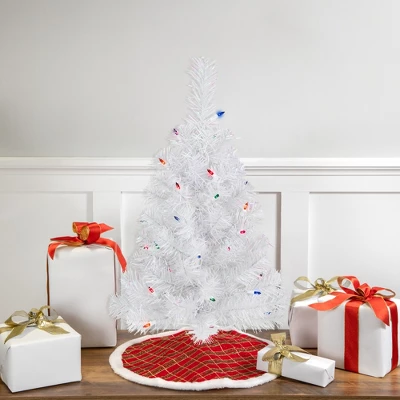 Northlight Pre-Lit Medium Rockport White Pine Artificial Christmas Tree - 2' - Multi Lights 3 Northlight Pre-Lit Medium Rockport White Pine Artificial Christmas Tree - 2' - Multi Lights