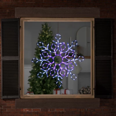 Northlight 23" Lighted Snowflake Window Silhouette Christmas Decoration 3 Northlight 23" Lighted Snowflake Window Silhouette Christmas Decoration