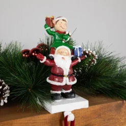 Northlight 8.75" Santa And Elf Christmas Stocking Holder -Northlight GUEST 893fd447 cd95 4c13 b4e4 829960ec9493