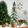Northlight Mini Icy Pine Christmas Tree In Burlap Base - 24" - Unlit -Northlight GUEST 8964677d 7e9a 4194 a45a 912cba0a79db