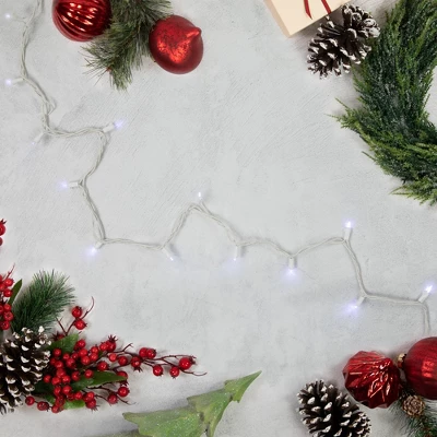 Northlight 50ct LED Wide Angle Christmas Lights White - 16.25' White Wire 3 Northlight 50ct LED Wide Angle Christmas Lights White - 16.25' White Wire