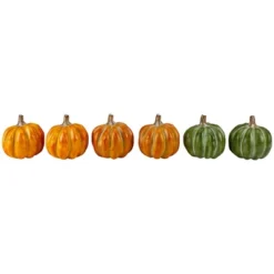 Northlight Set Of 6 Boxed Orange And Green Pumpkin Thanksgiving Decorations -Northlight GUEST 8a8b60a0 7a1f 4aba 942b 80c99ab57cad
