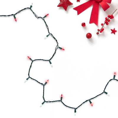 Northlight LED Mini Christmas Lights - Red And White - 33' Green Wire - 100ct 3 Northlight LED Mini Christmas Lights - Red And White - 33' Green Wire - 100ct