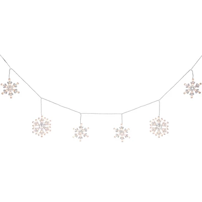 Northlight Snowflake Christmas Lights - White - 8.5' White Wire - 5ct 4 Northlight Snowflake Christmas Lights - White - 8.5' White Wire - 5ct - Image 2