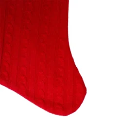 Northlight 19" Red And White Cable Knit Christmas Stocking With Fur Cuff -Northlight GUEST 8bb1bcb2 2134 49cb af33 d1846d58bc3f