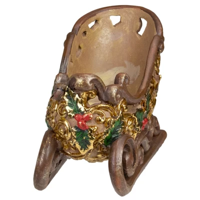 Northlight 8.75" Brown And Gold Sleigh Tabletop Christmas Decoration 3 Northlight 8.75" Brown And Gold Sleigh Tabletop Christmas Decoration