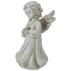 Northlight 6.5" Angel Girl Holding Flower Outdoor Garden Statue -Northlight GUEST 8c4b7a90 9582 43fa a342 f8a2d37ebb38