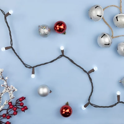 Northlight LED G12 Berry Christmas Lights - Pure White - 16' Brown Wire - 50 Ct 4 Northlight LED G12 Berry Christmas Lights - Pure White - 16' Brown Wire - 50 Ct - Image 2