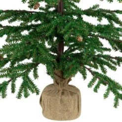 Northlight Medium Artificial Christmas Tree With Pine Cones In Burlap Base - 4' - Unlit -Northlight GUEST 8d09a4b8 9927 4b80 9adc 0b6302bbb34f