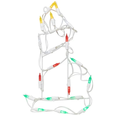 Northlight LED Lighted Candle Christmas Window Silhouette Decoration - 12" - Multi Lights 6 Northlight LED Lighted Candle Christmas Window Silhouette Decoration - 12" - Multi Lights - Image 4