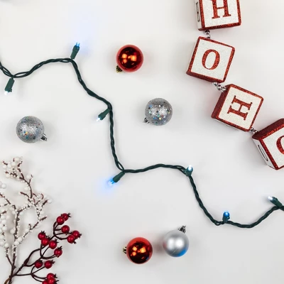 Northlight 50ct Blue And White LED Wide Angle Mini Christmas Lights, 16.25ft Green Wire 4 Northlight 50ct Blue And White LED Wide Angle Mini Christmas Lights, 16.25ft Green Wire - Image 2