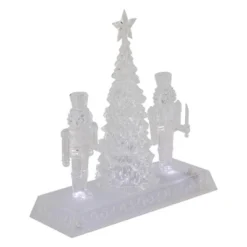 Northlight LED Lighted Icy Crystal Nutcracker And Christmas Tree Decoration - 9" - White Lights -Northlight GUEST 8f5ca650 a627 430d ab9c 548c2a44fa66