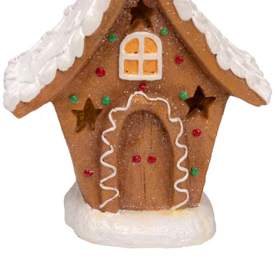 Northlight LED Lighted Gingerbread House With Star Windows Christmas Decoration - 7.25" 7 Northlight LED Lighted Gingerbread House With Star Windows Christmas Decoration - 7.25" - Image 5