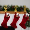Northlight Glittered Harp Christmas Stocking Holders - 7" - Gold Finish - Set Of 3 2 Northlight Glittered Harp Christmas Stocking Holders - 7" - Gold Finish - Set Of 3 -Northlight GUEST 90f58998 3e7b 4697 bb03 3d2439dfddb3