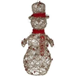 Northlight Lighted Glittered Snowman And Berries Outdoor Christmas Decoration - 28" -Northlight GUEST 91bd5d1a 659e 4850 b666 c19262e44756