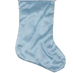 Northlight 20.5-Inch Blue And White Sheer Organza Christmas Stocking With Faux Fur Cuff -Northlight GUEST 93aaa476 f678 4f81 a257 48381dc45eb4