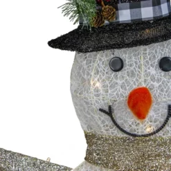 Northlight 49" White And Black LED Lighted Snowman With Top Hat Christmas Outdoor Decoration -Northlight GUEST 93f79eb1 0568 41e3 8125 ec416192dfec