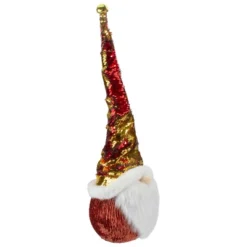 Northlight Santa Gnome Head With Sequined Jingle Bell Hat Christmas Decoration - 20" - Gold And Red -Northlight GUEST 94741178 7011 4f82 8502 7bb62bc12742