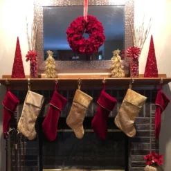 Northlight 20.5" Gold Glittered Swirl Christmas Stocking With Velveteen Cuff -Northlight GUEST 94baf9f2 aaf4 4e24 a272 92b6a27afb73