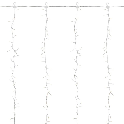 Northlight 600 LED Warm White Curtain Christmas Lights - 6.5' Clear Wire 3 Northlight 600 LED Warm White Curtain Christmas Lights - 6.5' Clear Wire