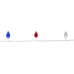 Northlight Patriotic LED C9 Christmas Lights - Red, White And Blue - 16' White Wire - 25ct -Northlight GUEST 95f4c335 f043 4b82 821a 6a8efc3ccd54