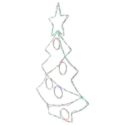 Northlight 28" LED Lighted Christmas Tree With Ornaments Window Silhouette 5 Northlight 28" LED Lighted Christmas Tree With Ornaments Window Silhouette - Image 3