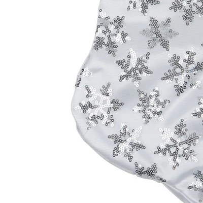 Northlight 19 White And Silver Sequin Snowflake Christmas Stocking 7 Northlight 19 White And Silver Sequin Snowflake Christmas Stocking - Image 5