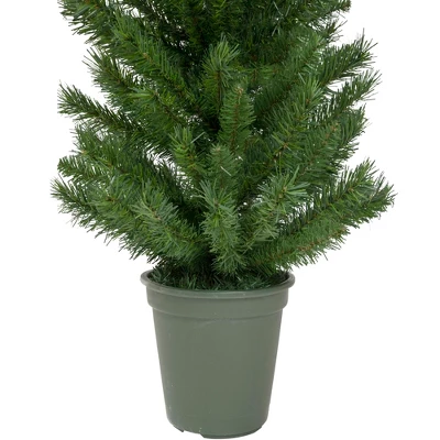 Northlight 4' Potted Virginia Pine Walkway Slim Artificial Christmas Tree - Unlit 6 Northlight 4' Potted Virginia Pine Walkway Slim Artificial Christmas Tree - Unlit - Image 4