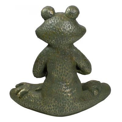 Northlight 14" Gold Verdigris Yoga Frog Outdoor Garden Statue 5 Northlight 14" Gold Verdigris Yoga Frog Outdoor Garden Statue - Image 3