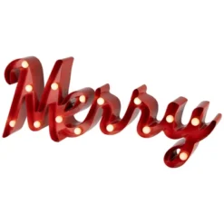 Northlight Lighted "Merry" Christmas Decoration - 20.5" -Northlight GUEST 97ad2103 d30a 49e0 b226 2a579d27b7cf